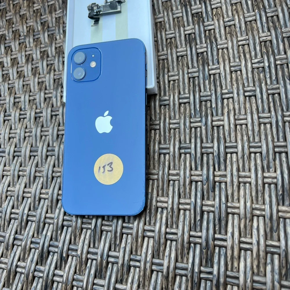 iPhone 12 Blue Back Frame Housing Replacement Apple OEM- Very Good Condition